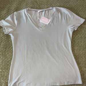Women's V-Neck Blue Top